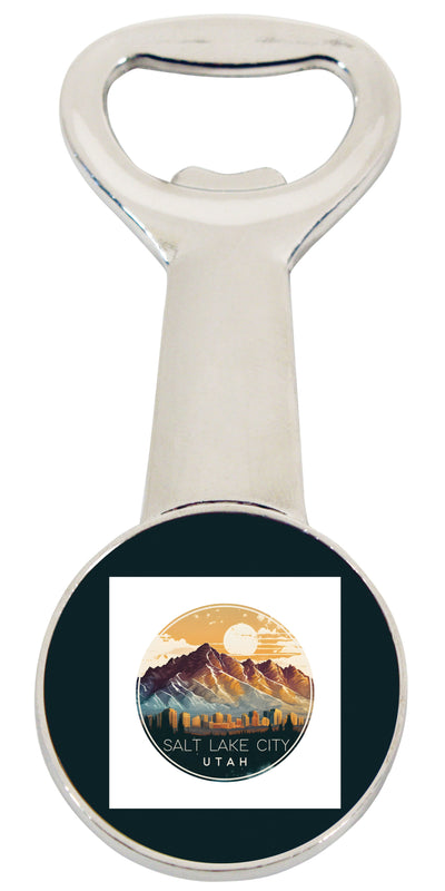 Salt Lake City Utah Design B Souvenir Magnetic Bottle Opener