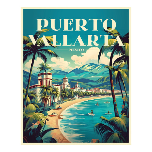 Puerto Vallarta Mexico C Exclusive Destination Fridge Decor Magnet Featuring Gorgeous Design, perfect for home décor, gift or collector's item