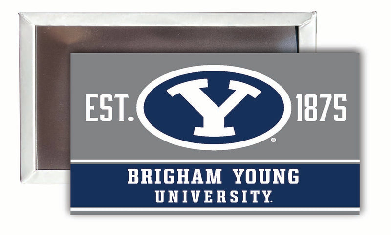 Brigham Young Cougars 2x3-Inch NCAA Vibrant Collegiate Fridge Magnet - Multi-Surface Team Pride Accessory 4-Pack