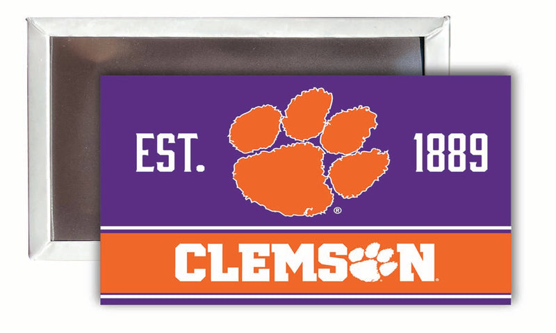 Clemson Tigers 2x3-Inch NCAA Vibrant Collegiate Fridge Magnet - Multi-Surface Team Pride Accessory 4-Pack