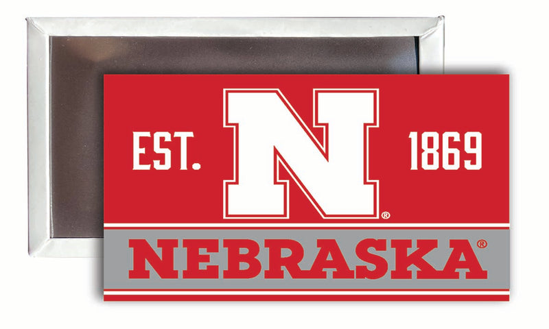 Nebraska Cornhuskers 2x3-Inch NCAA Vibrant Collegiate Fridge Magnet - Multi-Surface Team Pride Accessory 4-Pack