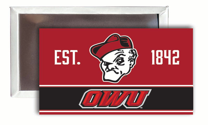 Ohio Wesleyan University 2x3-Inch NCAA Vibrant Collegiate Fridge Magnet - Multi-Surface Team Pride Accessory 4-Pack