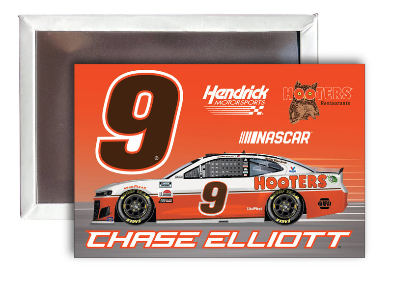 #9 Chase Elliott - Hooters Throwback - Nascar 2x3-Inch Fridge Magnet