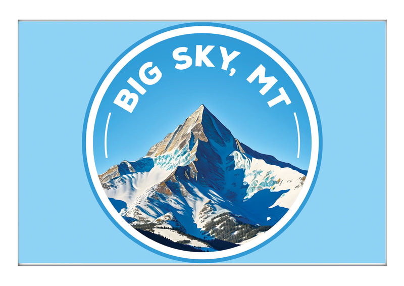 Big Sky Montana Snowy Mountain Souvenir 2x3-Inch Durable & Vibrant Decor Fridge Magnet