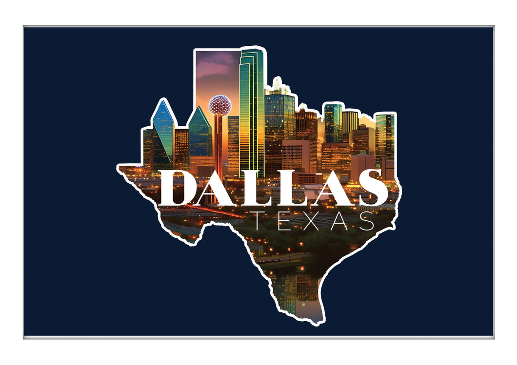Dallas Texas C Souvenir 2x3-Inch Durable & Vibrant Decor Fridge Magnet