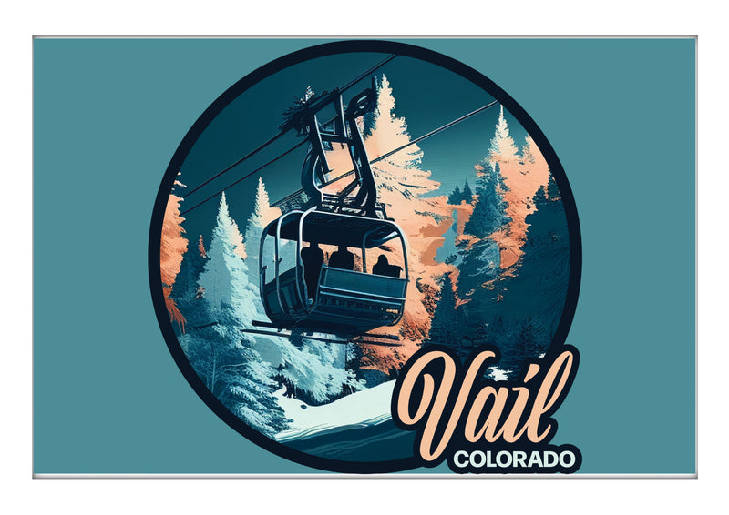 Vail Colorado C Souvenir 2x3-Inch Durable & Vibrant Decor Fridge Magnet