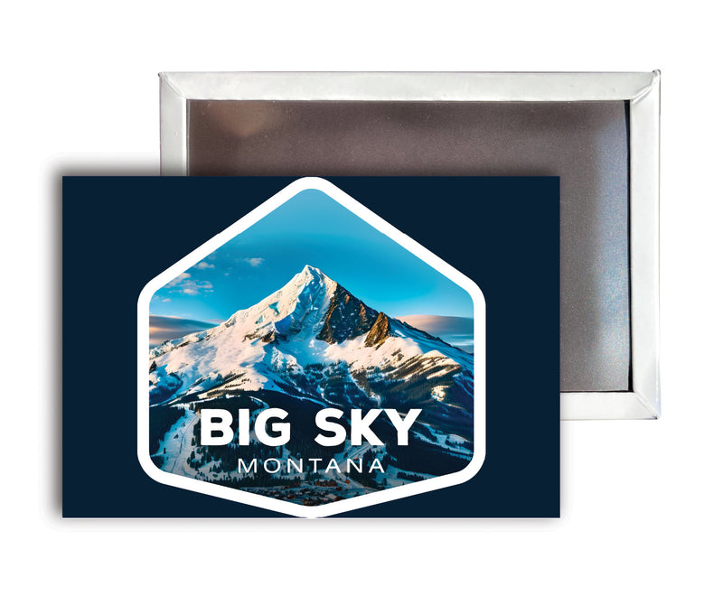 Big Sky Montana Mountain Souvenir Durable & Vibrant Decor Fridge Magnet 2.5"X3.5"