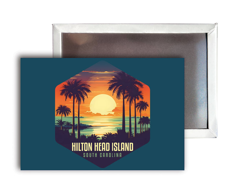 Hilton Head Island B Souvenir Durable & Vibrant Decor Fridge Magnet 2.5"X3.5"