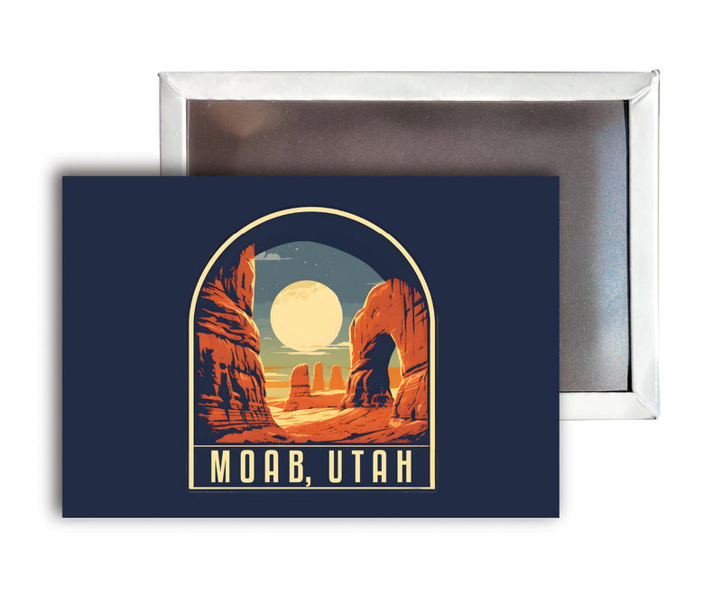Moab Utah B Souvenir Durable & Vibrant Decor Fridge Magnet 2.5"X3.5"
