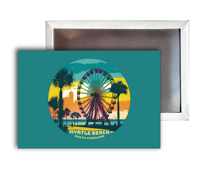 Myrtle Beach South Carolina Souvenir Durable & Vibrant Decor Fridge Magnet 2.5 x 3.5 Inch