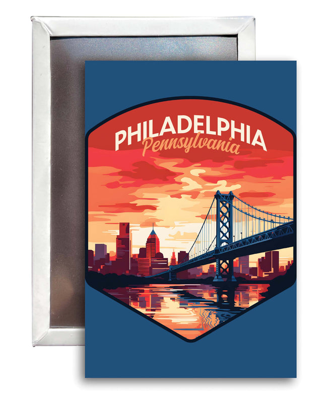 Philadelphia Pennsylvania B Souvenir Durable & Vibrant Decor Fridge Magnet 2.5"X3.5"