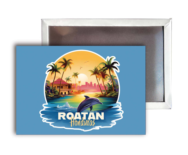 Roatan Honduras B Souvenir Durable & Vibrant Decor Fridge Magnet 2.5"X3.5"