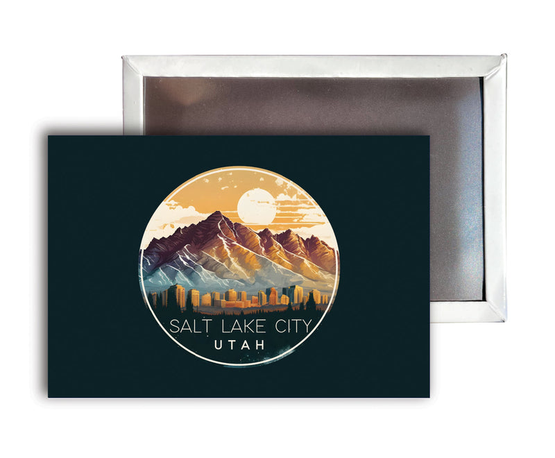 Salt Lake City Utah B Souvenir Durable & Vibrant Decor Fridge Magnet 2.5"X3.5"