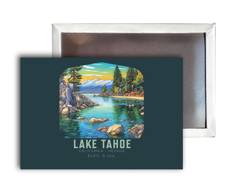 Lake Tahoe California B Souvenir Durable & Vibrant Decor Fridge Magnet 2.5"X3.5"