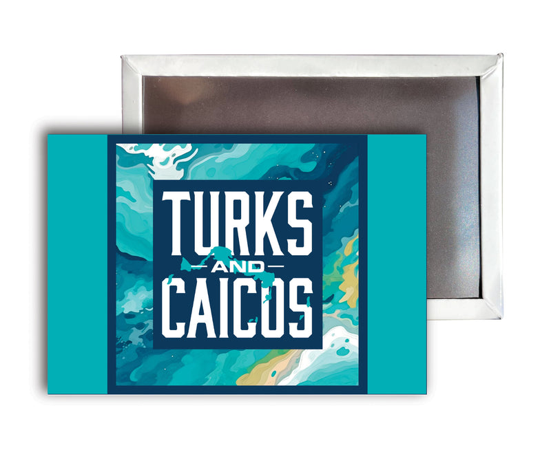 Turks And Caicos B Souvenir Durable & Vibrant Decor Fridge Magnet 2.5"X3.5"