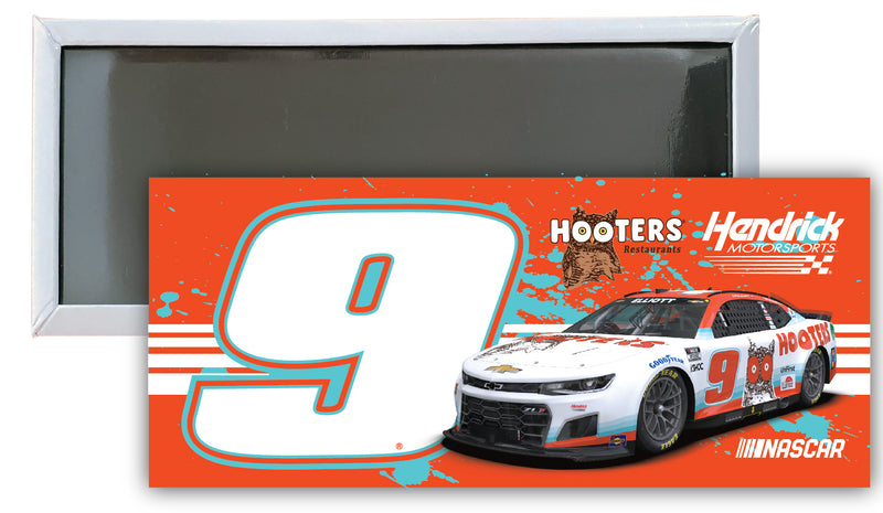 Nascar #9 Chase Elliott Hooters 4.75 x 2-Inch Fridge Magnet