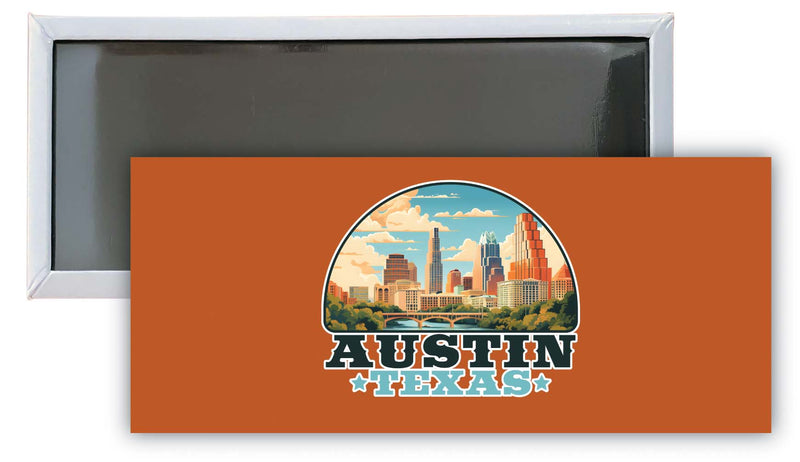 Austin Texas C Souvenir Durable & Vibrant Decor Fridge Magnet 4.75 x 2 Inch