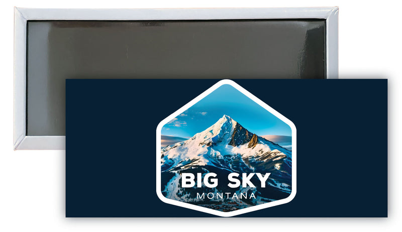 Big Sky Montana Mountain Souvenir Durable & Vibrant Decor Fridge Magnet 4.75 x 2 Inch