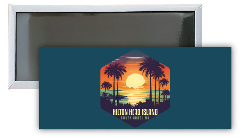 Hilton Head Island B Souvenir Durable & Vibrant Decor Fridge Magnet 4.75 x 2 Inch