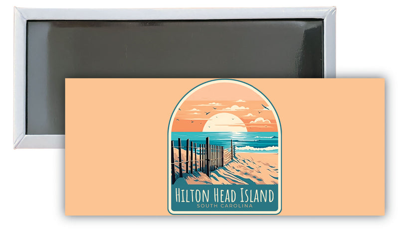 Hilton Head Island C Souvenir Durable & Vibrant Decor Fridge Magnet 4.75 x 2 Inch