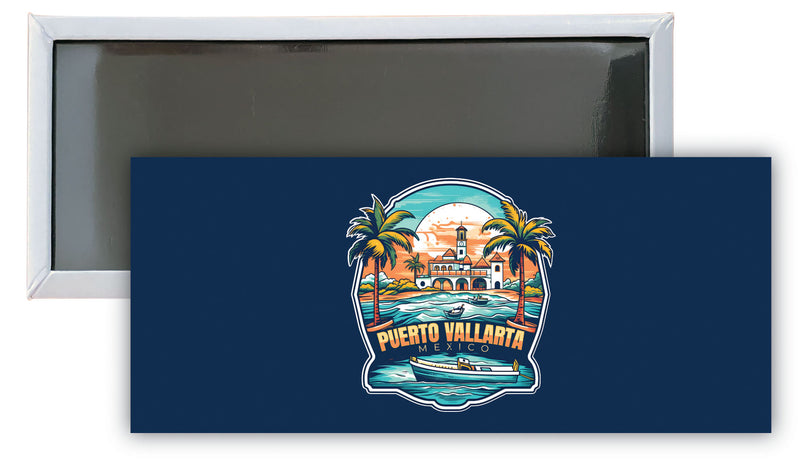 Puerto Vallarta Mexico A Souvenir Durable & Vibrant Decor Fridge Magnet 4.75 x 2 Inch