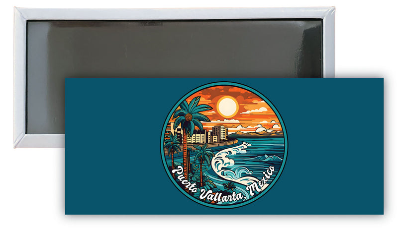 Puerto Vallarta Mexico B Souvenir Durable & Vibrant Decor Fridge Magnet 4.75 x 2 Inch