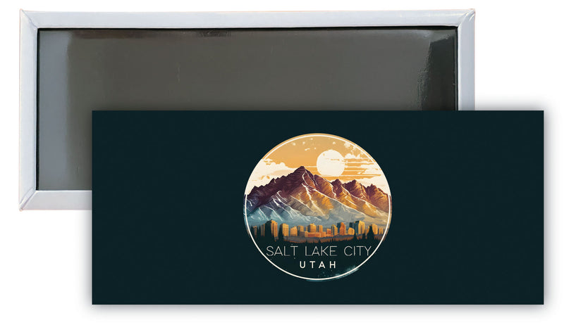 Salt Lake City Utah B Souvenir Durable & Vibrant Decor Fridge Magnet 4.75 x 2 Inch