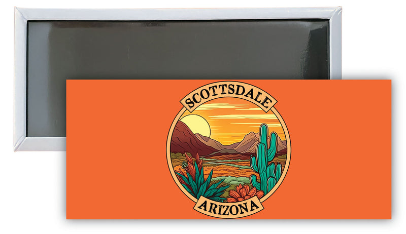 Scottsdale Arizona A Souvenir Durable & Vibrant Decor Fridge Magnet 4.75 x 2 Inch