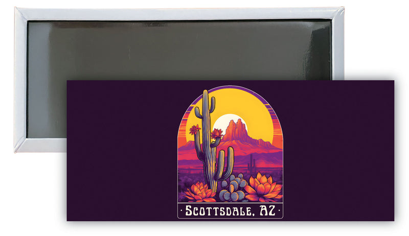 Scottsdale Arizona B Souvenir Durable & Vibrant Decor Fridge Magnet 4.75 x 2 Inch