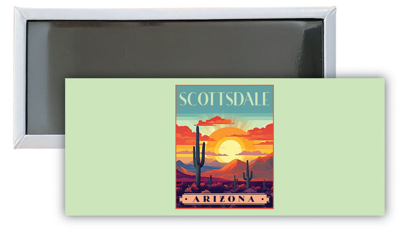 Scottsdale Arizona C Souvenir Durable & Vibrant Decor Fridge Magnet 4.75 x 2 Inch