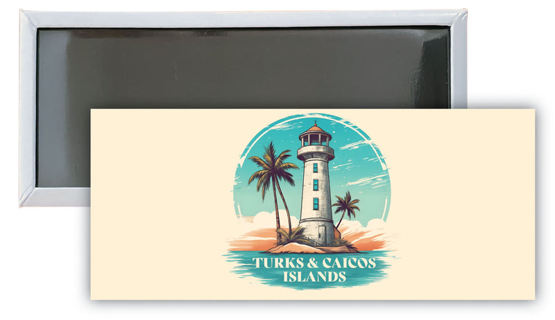 Turks And Caicos A Souvenir Durable & Vibrant Decor Fridge Magnet 4.75 x 2 Inch