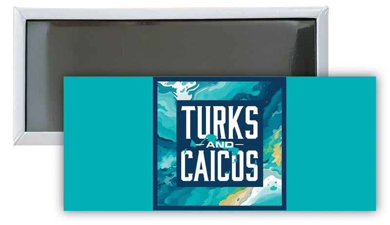 Turks And Caicos B Souvenir Durable & Vibrant Decor Fridge Magnet 4.75 x 2 Inch