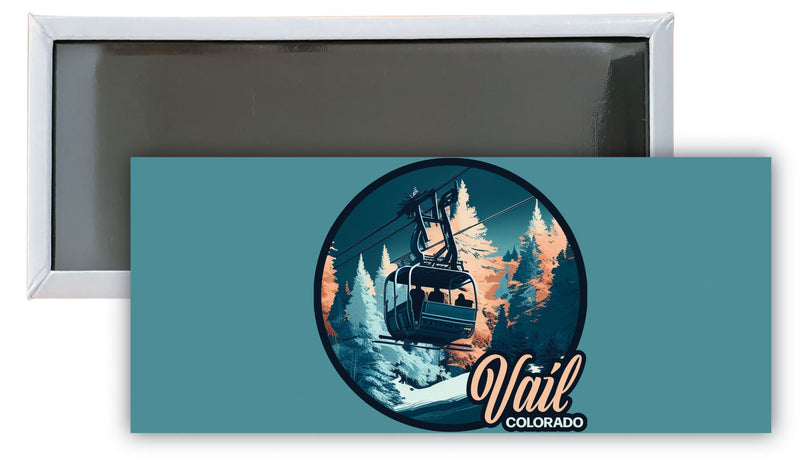 Vail Colorado C Souvenir Durable & Vibrant Decor Fridge Magnet 4.75 x 2 Inch