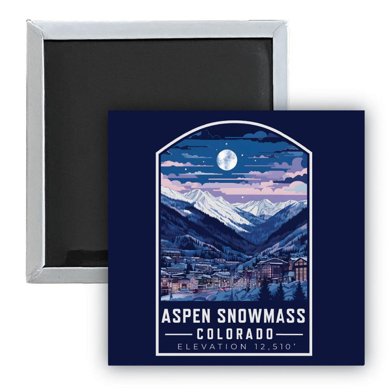 Aspen Snowmass Colorado C Souvenir 2.5 x 2.5-Inch Durable & Vibrant Decor Fridge Magnet