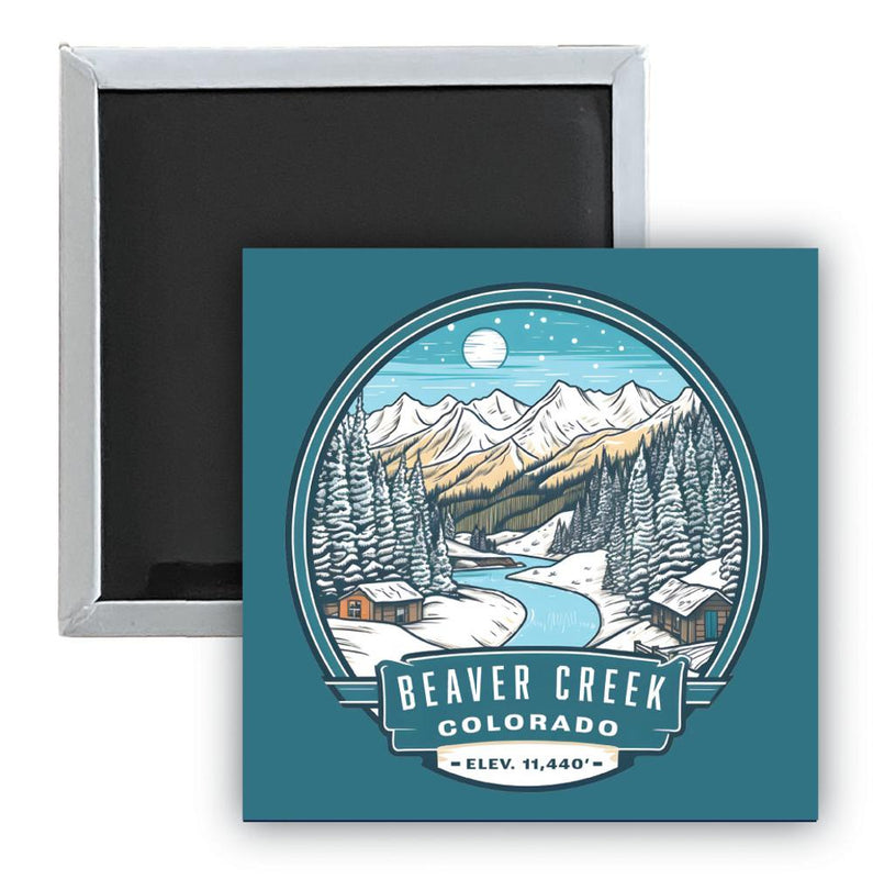 Beaver Creek Colorado B Souvenir 2.5 x 2.5-Inch Durable & Vibrant Decor Fridge Magnet