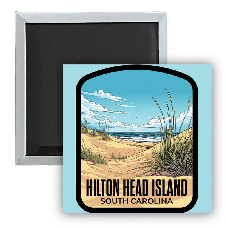 Hilton Head Island A Souvenir 2.5 x 2.5-Inch Durable & Vibrant Decor Fridge Magnet