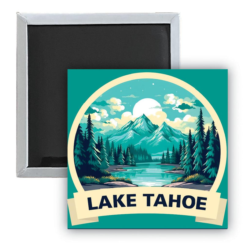 Lake Tahoe California A Souvenir 2.5 x 2.5-Inch Durable & Vibrant Decor Fridge Magnet