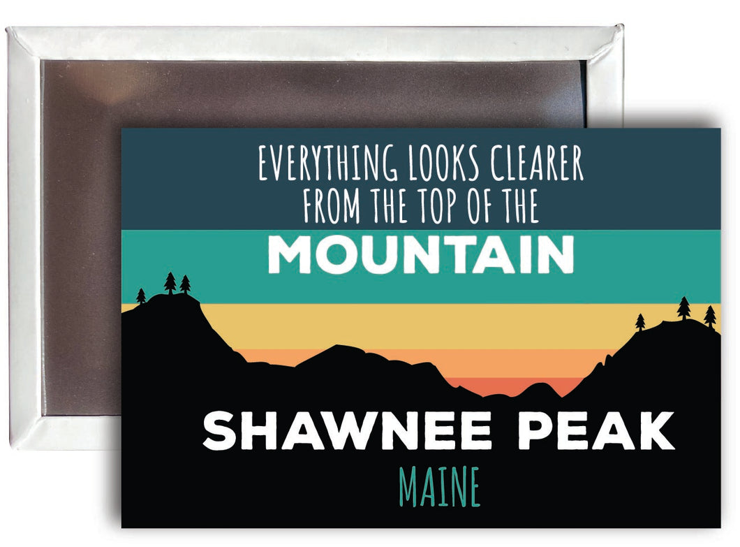 Shawnee Peak Maine 2 x 3 - Inch Ski Top of the Mountain Fridge Magnet