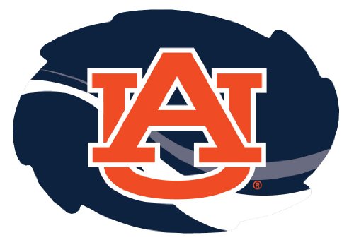 Auburn Tigers Stripe Design Swirl Shape 5x6-Inch NCAA High-Definition Magnet - Versatile Metallic Surface Adornment