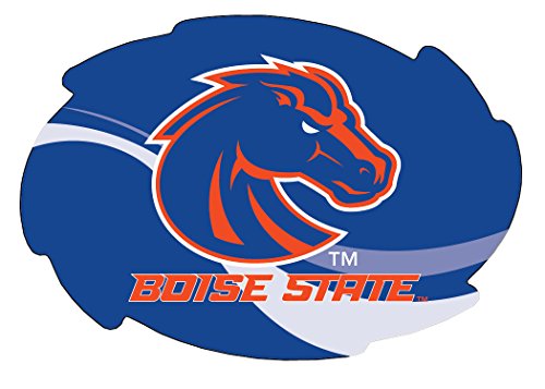 Boise State Broncos Stripe Design Swirl Shape 5x6-Inch NCAA High-Definition Magnet - Versatile Metallic Surface Adornment