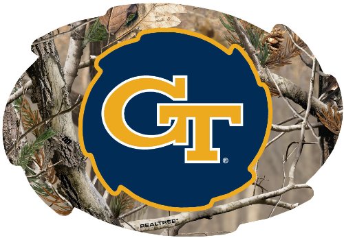 Georgia Tech Yellow Jackets Camo Design Swirl Shape 5x6-Inch NCAA High-Definition Magnet - Versatile Metallic Surface Adornment
