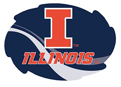 Illinois Fighting Illini Stripe Design Swirl Shape 5x6-Inch NCAA High-Definition Magnet - Versatile Metallic Surface Adornment