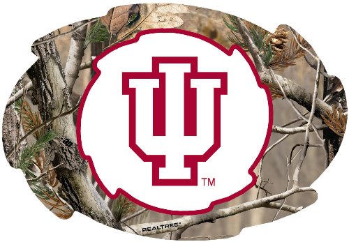 Indiana Hoosiers Camo Design Swirl Shape 5x6-Inch NCAA High-Definition Magnet - Versatile Metallic Surface Adornment