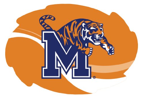 Memphis Tigers Stripe Design Swirl Shape 5x6-Inch NCAA High-Definition Magnet - Versatile Metallic Surface Adornment