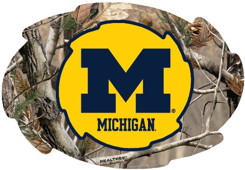 Michigan Wolverines Camo Design Swirl Shape 5x6-Inch NCAA High-Definition Magnet - Versatile Metallic Surface Adornment