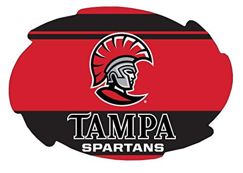 University of Tampa Spartans Stripe Design Swirl Shape 5x6-Inch NCAA High-Definition Magnet - Versatile Metallic Surface Adornment