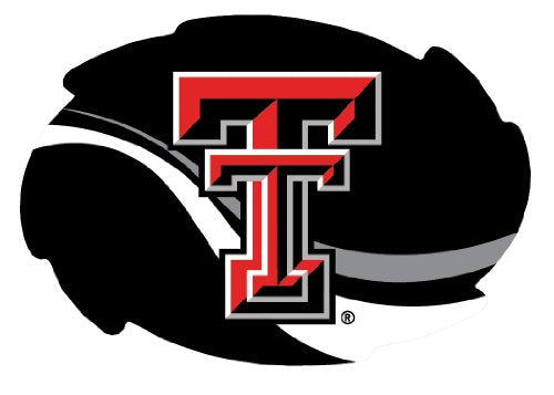 Texas Tech Red Raiders Stripe Design Swirl Shape 5x6-Inch NCAA High-Definition Magnet - Versatile Metallic Surface Adornment