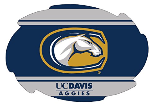 UC Davis Aggies Stripe Design Swirl Shape 5x6-Inch NCAA High-Definition Magnet - Versatile Metallic Surface Adornment