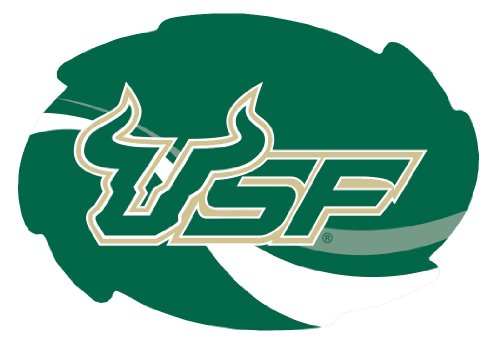 South Florida Bulls Stripe Design Swirl Shape 5x6-Inch NCAA High-Definition Magnet - Versatile Metallic Surface Adornment