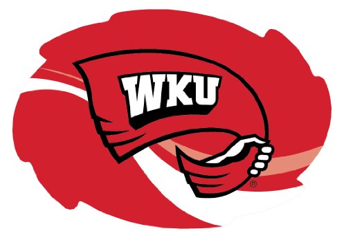 Western Kentucky Hilltoppers Stripe Design Swirl Shape 5x6-Inch NCAA High-Definition Magnet - Versatile Metallic Surface Adornment